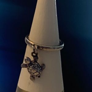 James Avery turtle charm ring